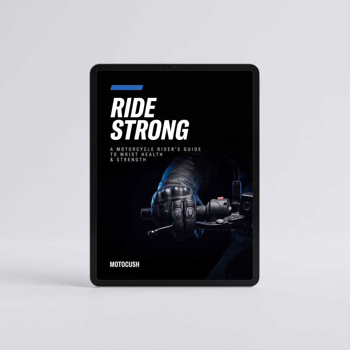 The Ride Strong rider guide shown on a tablet