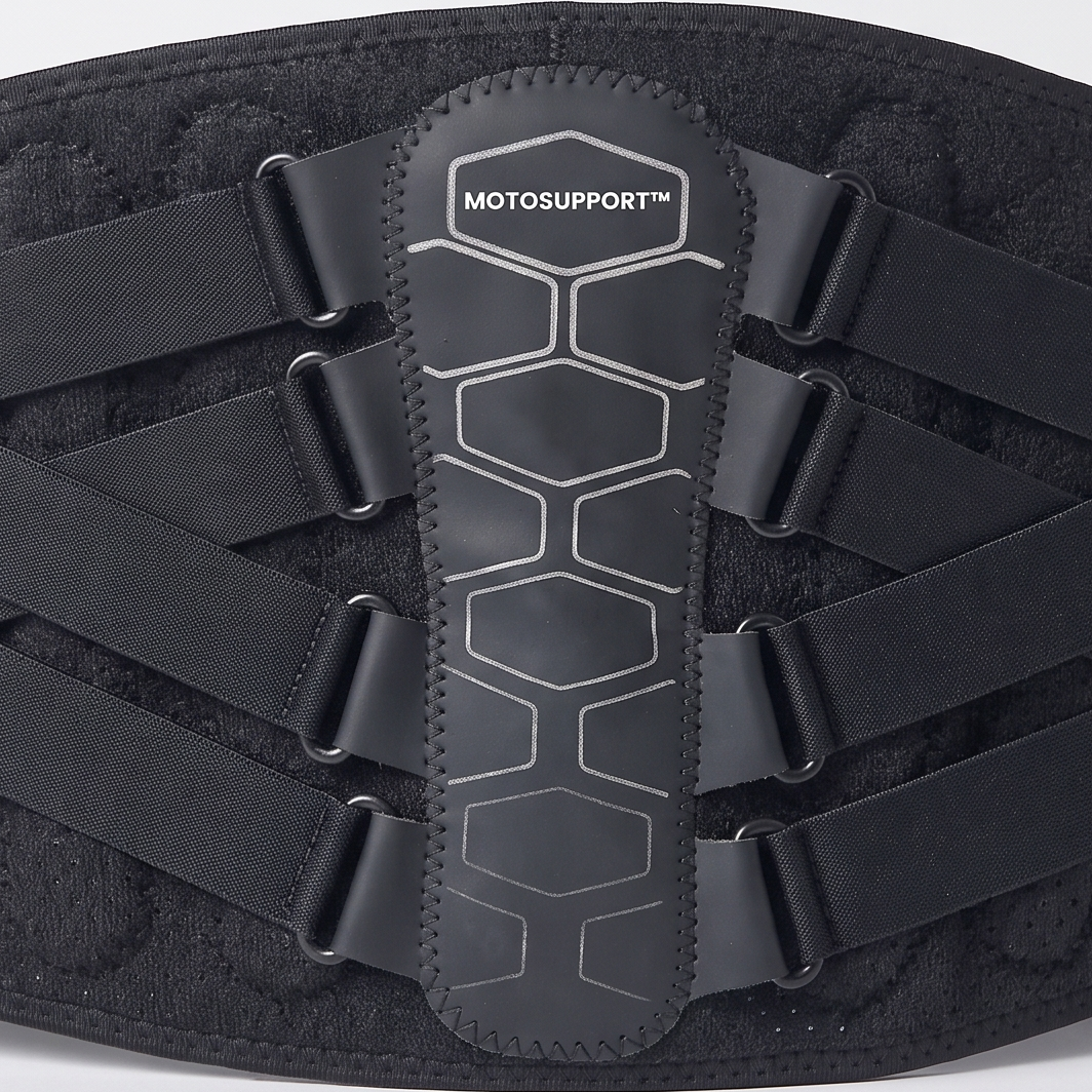 Close-up of the hexagon back panel on the MotoSupport back support
