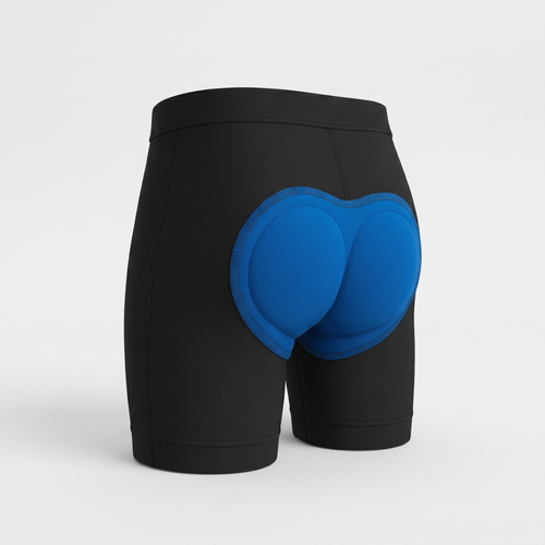 MotoCush padded riding shorts with gel seat pad